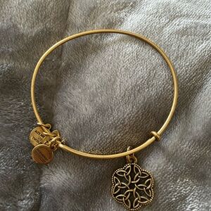 Alex and Ani Gold Celtic Knot Charm Bangle Bracelet